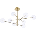Ideal Lux - Lámpara colgante LED EQUINOXE 8xG4/2W/230V diá. 128 cm latón/transparente